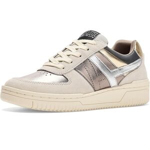 NEW All Saints Vix White and Metallic Sneakers